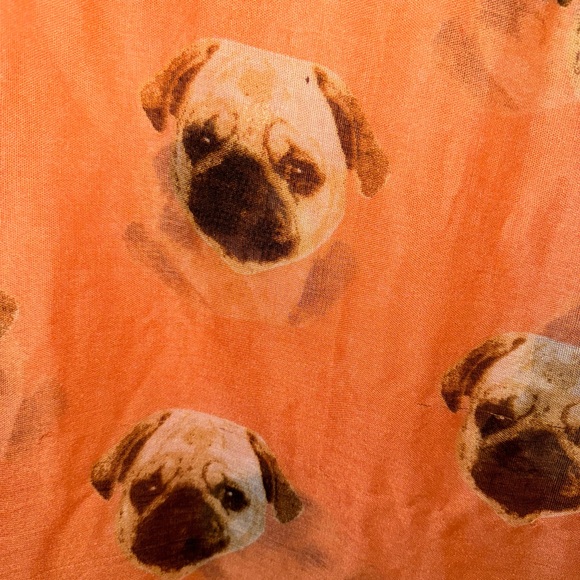 Pug Scarf 34" x 69" - Picture 2 of 7